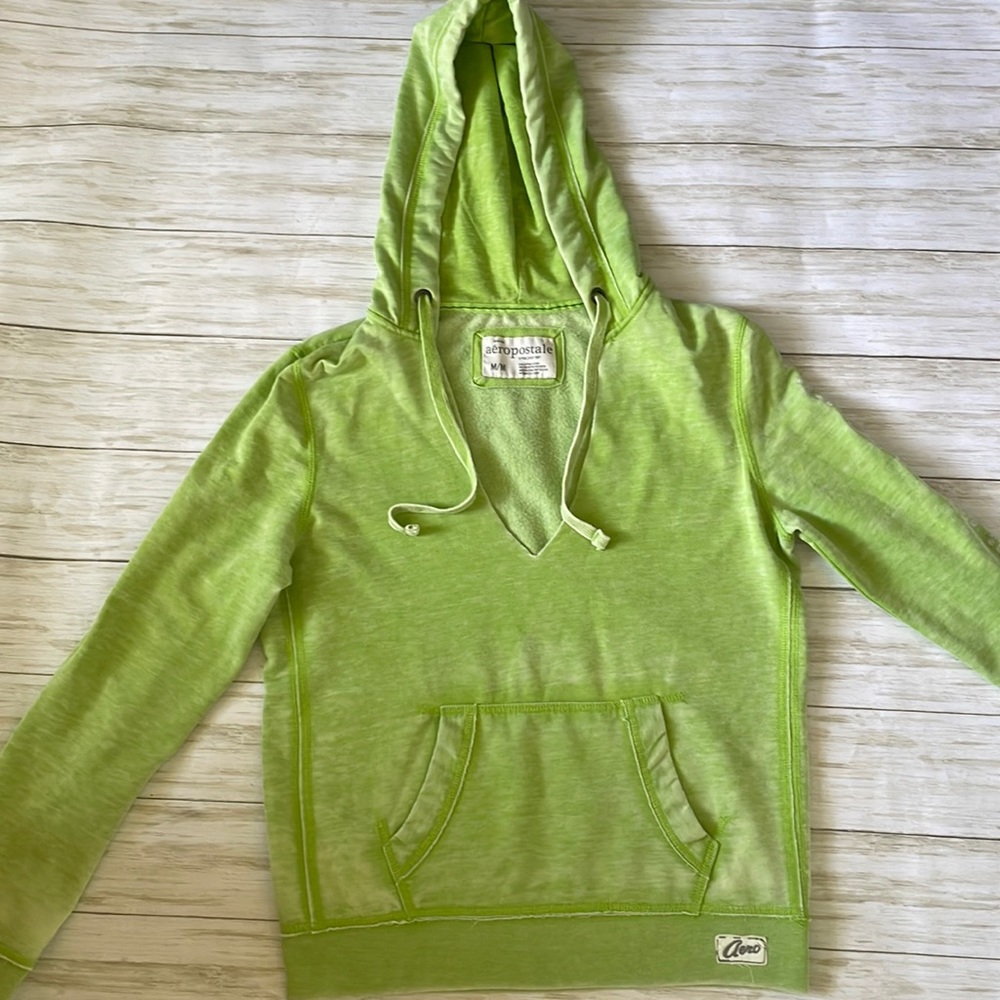 Aeropostale cozy sweatshirt medium drawstring front pocket 💚